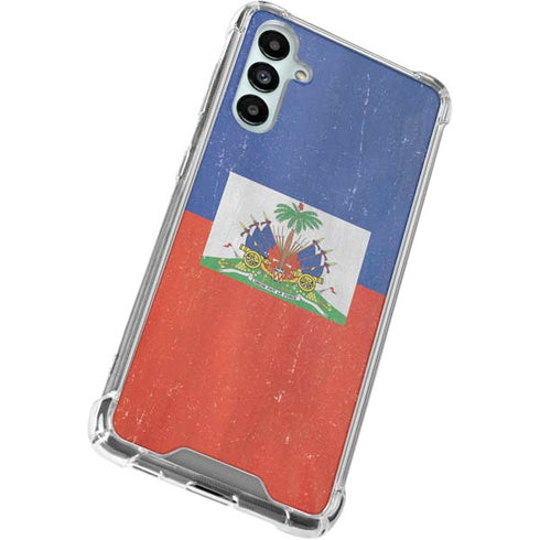 Haiti Flag Distressed Galaxy A15 5G Clear Case